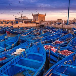 The traditional fishing port of Essaouira-Morocco